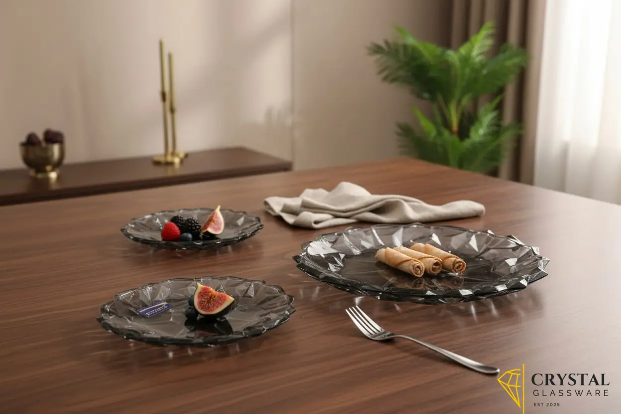 Premium Black Diamond Design 7 Pieces Cake Set  